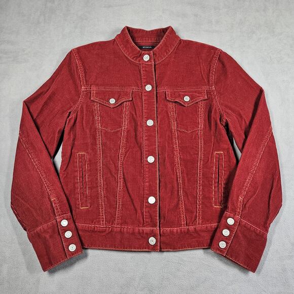 GAP Jackets & Blazers - Vintage GAP Corduroy Jacket Womens Large Red Y2K Trucker Western Band Collar